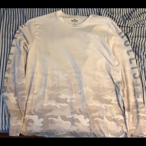 White Hollister Camo Long Sleeve